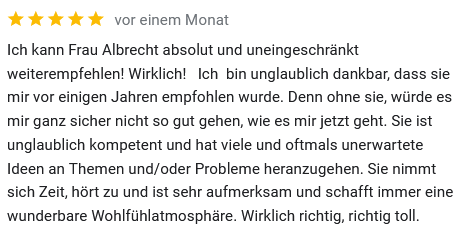 5 Sterne Bewertung Stefanie Albrecht